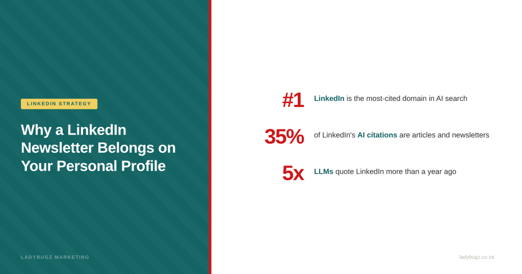 LinkedIn newsletter on a personal profile for B2B professionals in 2026